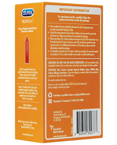 Durex Tropical Color &amp; Scents Condoms  - Box of 12