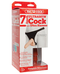Ultra Harness 2 w/7&quot; Ultraskyn Cock - White