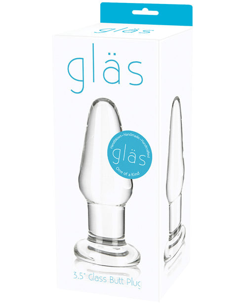 Glas 3.5&quot; Butt Plug - Clear