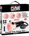 Pump Worx Travel Trio Pump Set - Power Pump, Bullet &amp; 3 Attch.