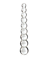 Icicles No. 2 Hand Blown Glass Massager - Clear Rippled