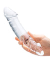 Glas 10.5&quot; Realistic Girthy Glass Double Dong - Clear