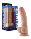 Shaft Model C Flexskin Liquid Silicone 8.5&quot; Curved Dong w/Balls - Pine