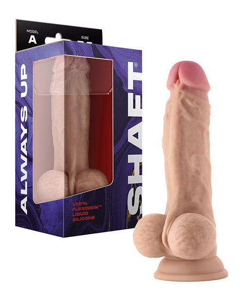 Shaft Model A Flexskin Liquid Silicone 7.5&quot; Dong w/Balls - Pine