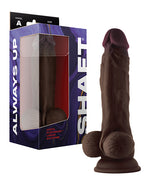 Shaft Model A Flexskin Liquid Silicone 8.5&quot; Dong w/Balls - Mahogany