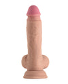 Shaft Model A Flexskin Liquid Silicone 8.5&quot; Dong w/Balls - Pine