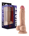 Shaft Model A Flexskin Liquid Silicone 8.5&quot; Dong w/Balls - Pine