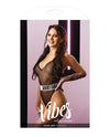 Vibes Fuck Off Mesh Playsuit Black S/M