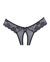 Adore Foreplay Lace Mesh Front Open Panty Black O/S