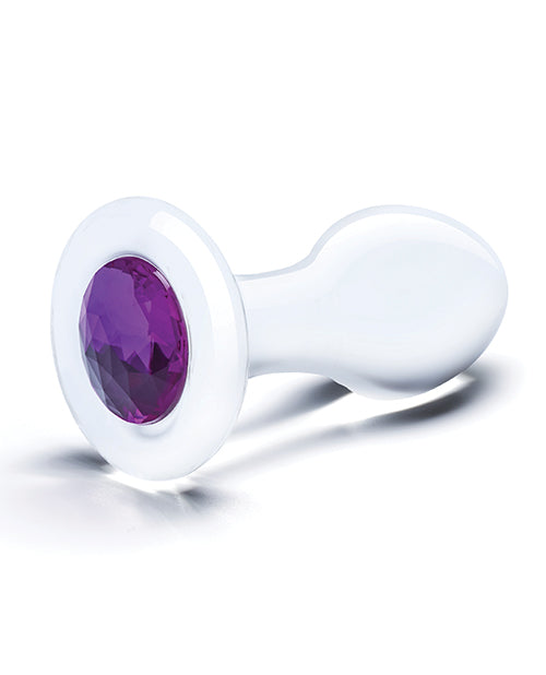 Glas 3.5&quot; Bling Bling Glass Butt Plug - Clear