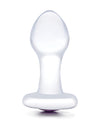 Glas 3.5&quot; Bling Bling Glass Butt Plug - Clear