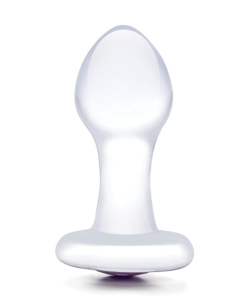 Glas 3.5&quot; Bling Bling Glass Butt Plug - Clear