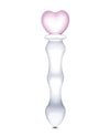 Glas 8&quot; Sweetheart Glass Dildo - Pink/Clear