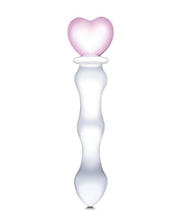 Glas 8&quot; Sweetheart Glass Dildo - Pink/Clear
