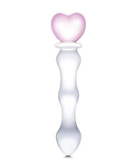 Glas 8&quot; Sweetheart Glass Dildo - Pink/Clear