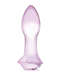 Glas 5&quot; Rosebud Glass Butt Plug - Pink