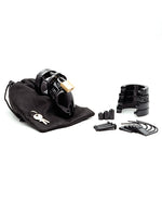 CB-6000S 2 1/2&quot; Cock Cage &amp; Lock Set - Black