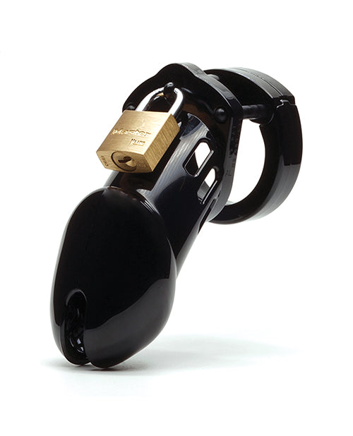 CB-6000 3 1/4" Cock Cage &amp; Lock Set - Black