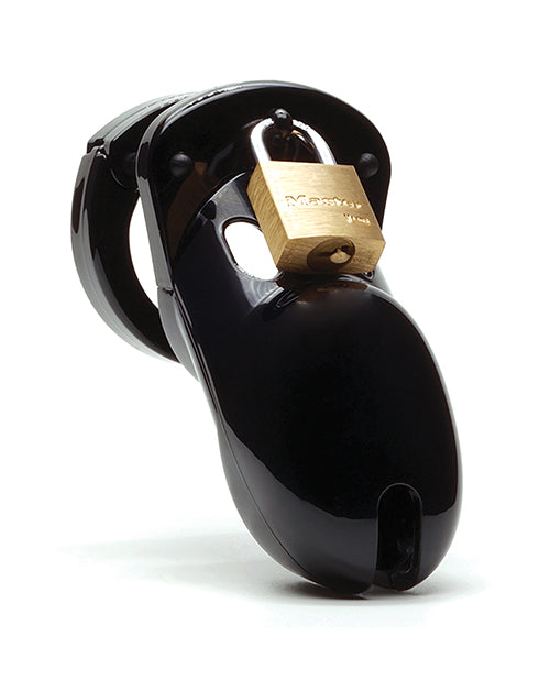CB-3000 3&quot; Cock Cage &amp; Lock Set - Black