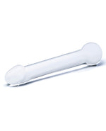 Glas 7&quot; Realistic Head Glass Dildo - Clear