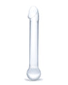 Glas 7&quot; Realistic Head Glass Dildo - Clear