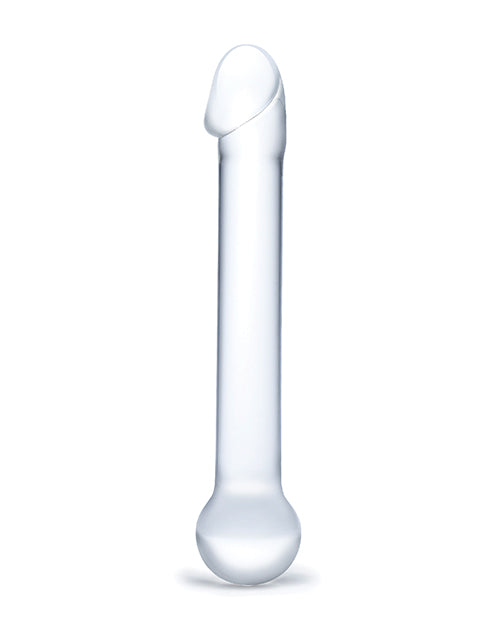 Glas 7&quot; Realistic Head Glass Dildo - Clear
