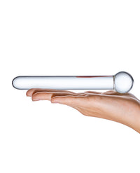 Glas 7&quot; Straight Glass Dildo - Clear