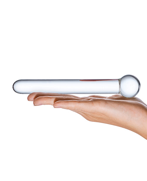 Glas 7&quot; Straight Glass Dildo - Clear