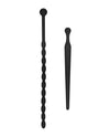 Shots Ouch Urethral Sounding Beginners Silicone Plug Set - Black