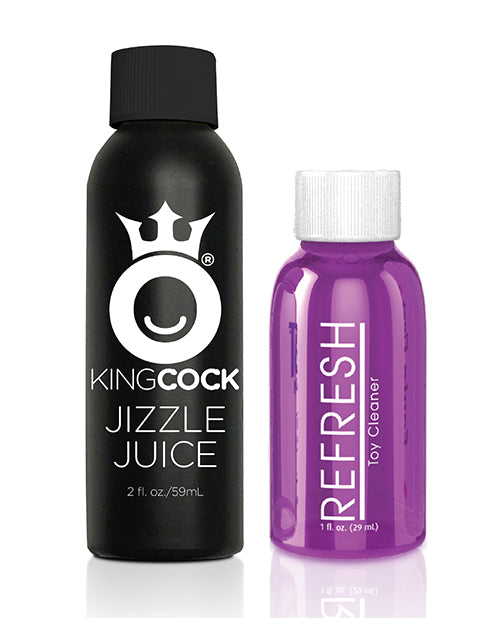 King Cock 8&quot; Squirting Cock w/Balls - Flesh