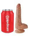 King Cock 6&quot; Cock w/Balls - Tan