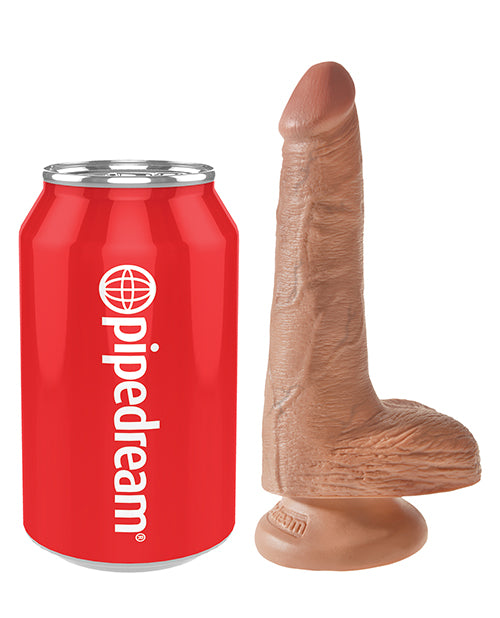 King Cock 6&quot; Cock w/Balls - Tan