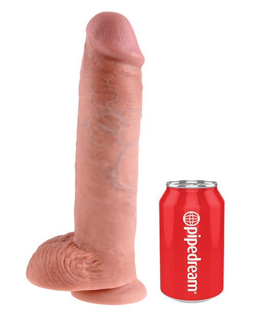 King Cock 11&quot; Cock w/Balls - Flesh