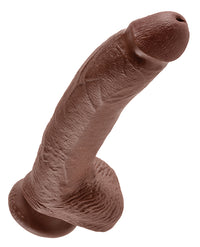 King Cock 9&quot; Cock w/Balls - Brown