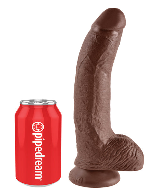King Cock 9&quot; Cock w/Balls - Brown
