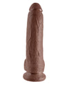 King Cock 9&quot; Cock w/Balls - Brown