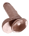 King Cock 7&quot; Cock w/Balls - Brown