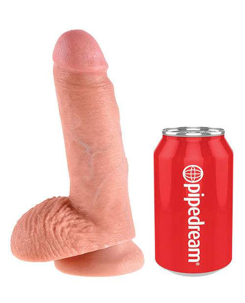 King Cock 7&quot; Cock w/Balls - Flesh