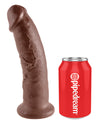 King Cock 9&quot; Cock - Brown