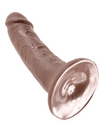 King Cock 6&quot; Cock - Brown