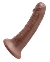 King Cock 6&quot; Cock - Brown