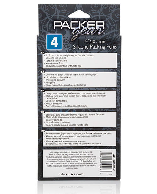 Packer Gear 4 Silicone Packing Penis - Black