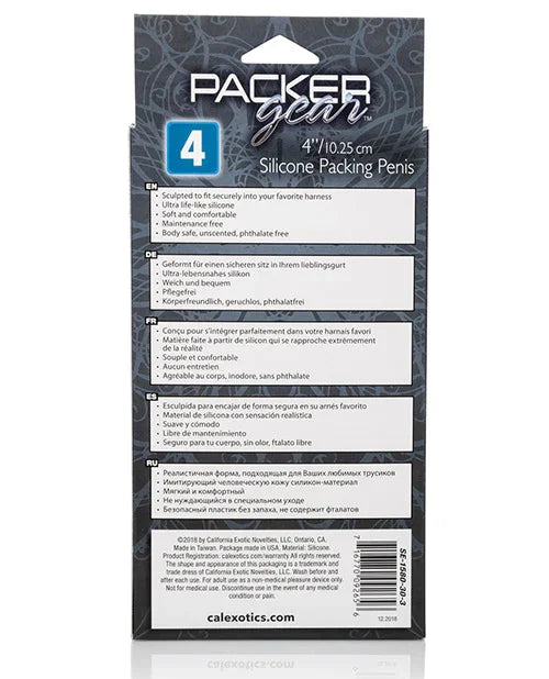 Packer Gear 4 Silicone Packing Penis - Brown