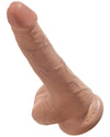 King Cock 6&quot; Cock w/Balls - Tan