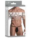 Male Power G-String w/Front Ring Black O/S