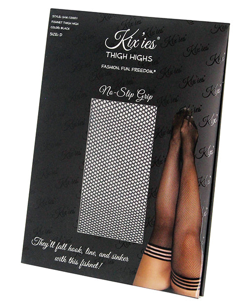 Kix&#039;ies Sam Fishnet Thigh High Black D