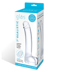 Glas 7&quot; Realistic Curved Glass G-Spot Dildo