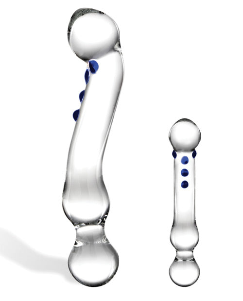 Glas 6&quot; Textured G-Spot Glass Dildo