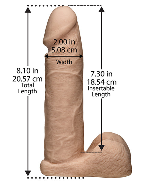 Ultra Harness 2 w/8&quot; Ultraskyn Cock - White