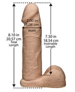 Ultra Harness 2 w/8&quot; Ultraskyn Cock - White